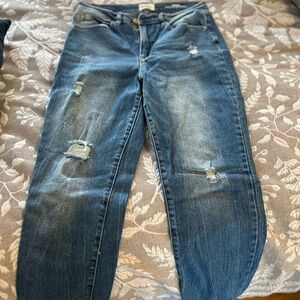 Women's Blue Distressed Jeans